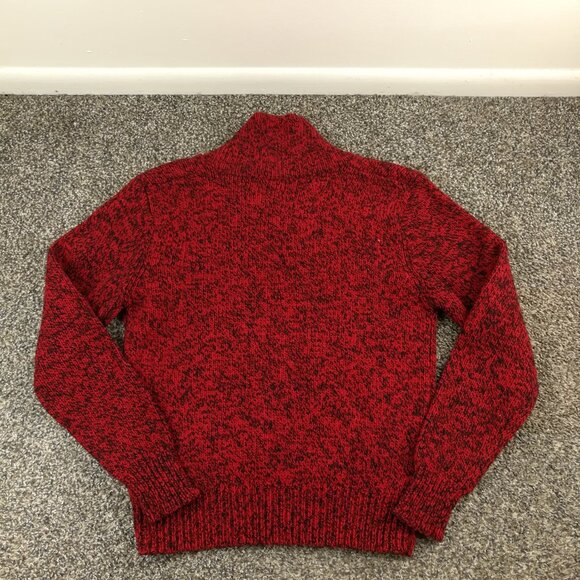 Vintage Woolrich Sweater Wool Shawl Collar Pullover Red Black Womens Large - Picture 6 of 10